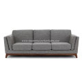 Ceni Volcanic Gray Fabric Sofa with Wooden Feet